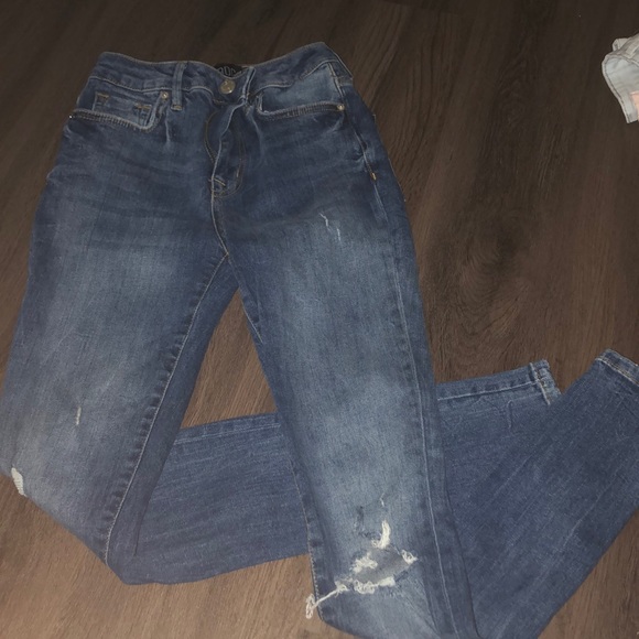 URBAN OUTFITTERS dark partially ripped jeans - Picture 1 of 4